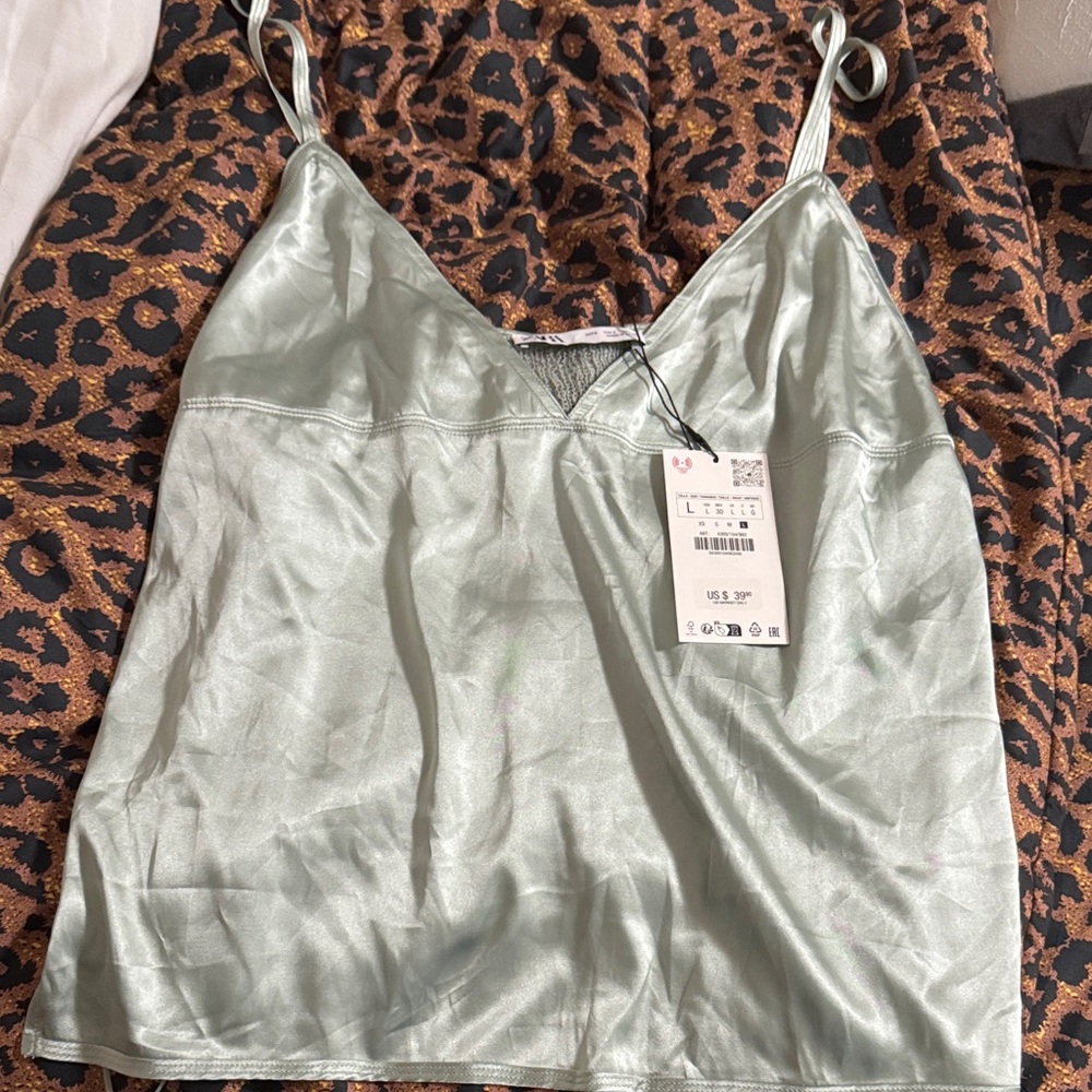 Zara Light Green Camisole